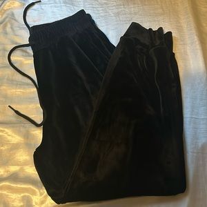 Black fluffy comfortable pants